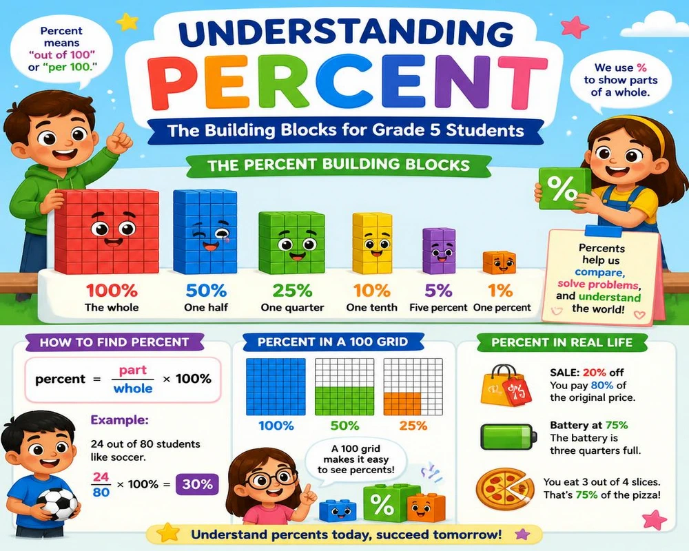 Understanding Percent: The Building Blocks for Grade 5 Students