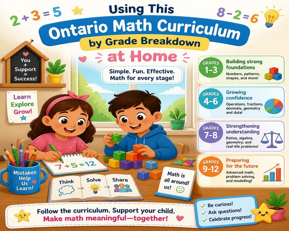 Using This Ontario Math Curriculum by Grade Breakdown at Home