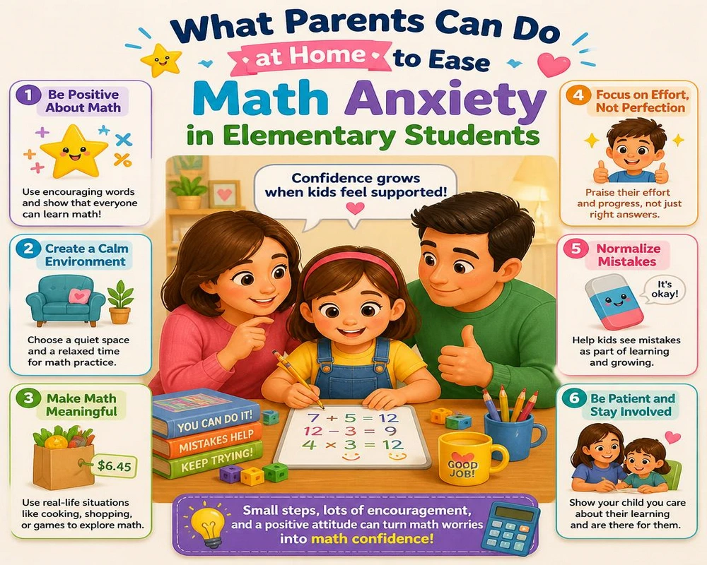 What Parents Can Do at Home to Ease Math Anxiety in Elementary Students