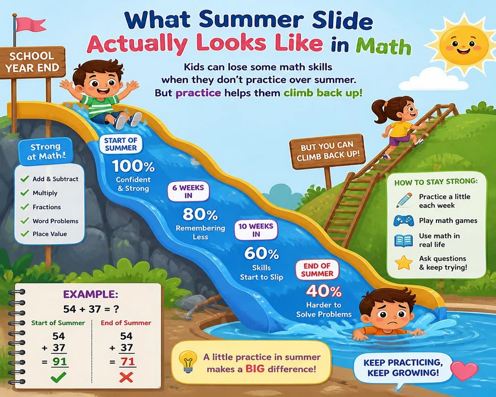 What Summer Slide Actually Looks Like in Math