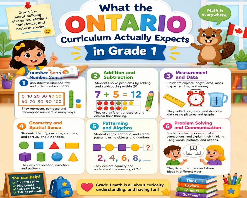 What the Ontario Curriculum Actually Expects in Grade 1