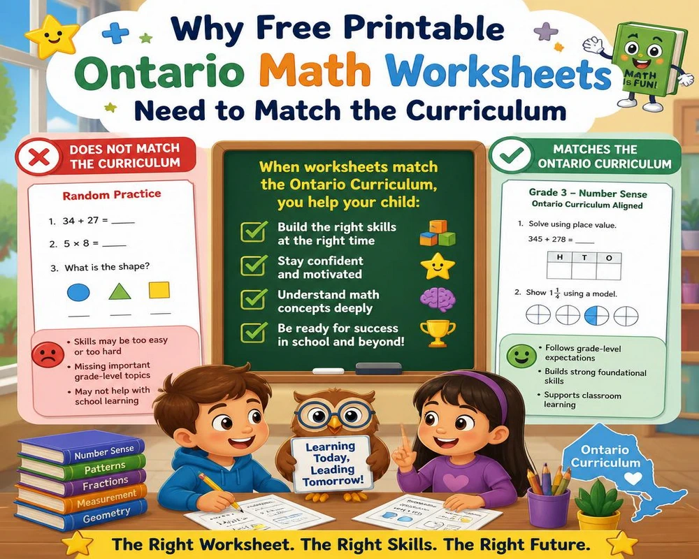 Why Free Printable Ontario Math Worksheets Need to Match the Curriculum