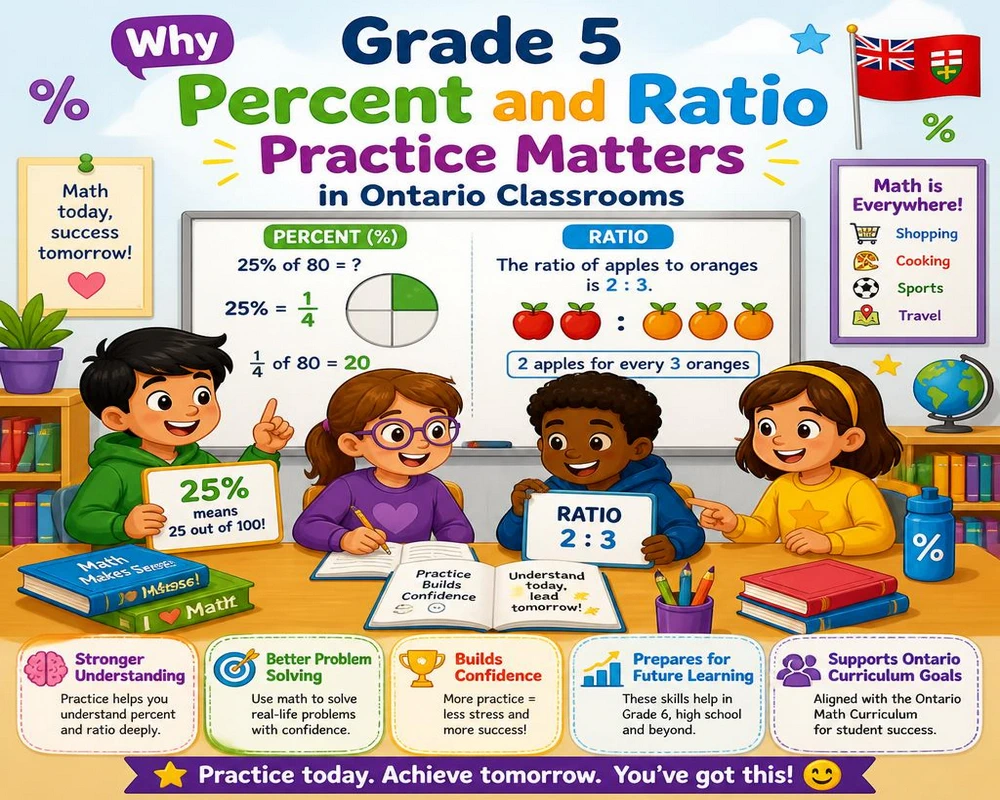 Why Grade 5 Percent and Ratio Practice Matters in Ontario Classrooms