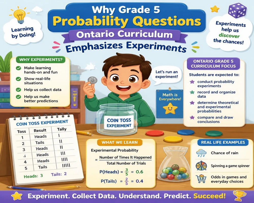 Why Grade 5 Probability Questions Ontario Curriculum Emphasizes Experiments