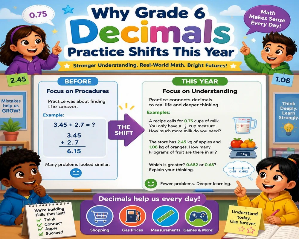 Why Grade 6 Decimals Practice Shifts This Year