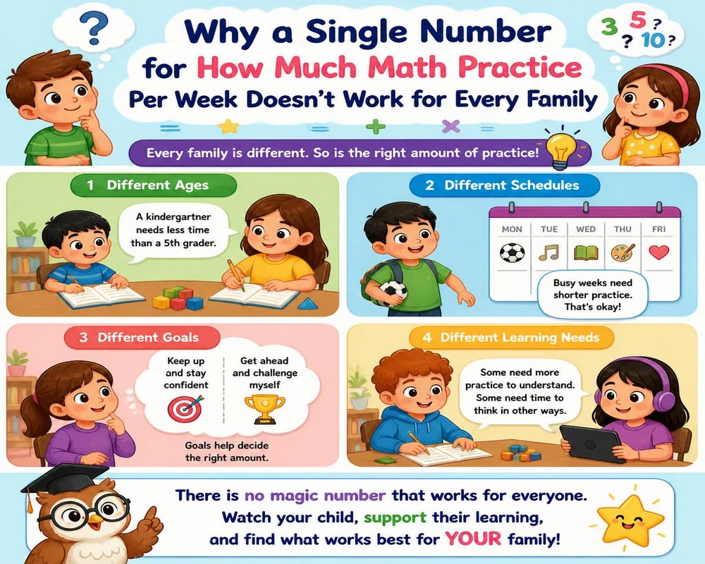 Why a Single Number for How Much Math Practice Per Week Doesn't Work for Every Family