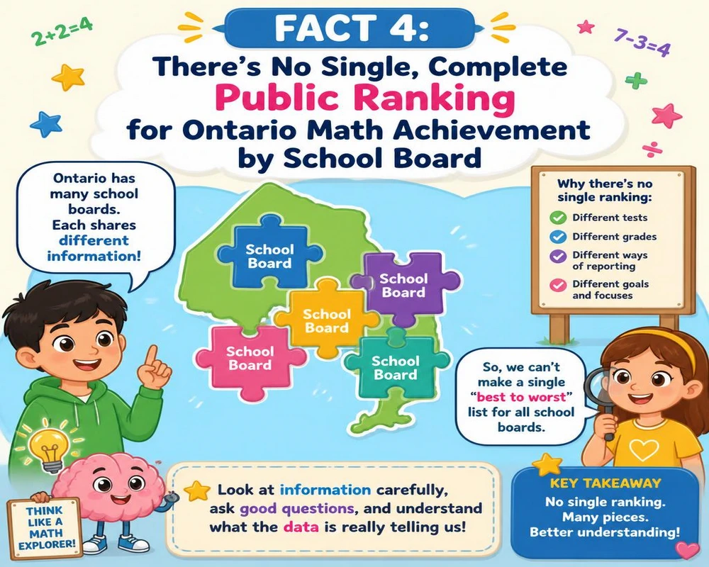 Fact 4: There's No Single, Complete Public Ranking for Ontario Math Achievement by School Board