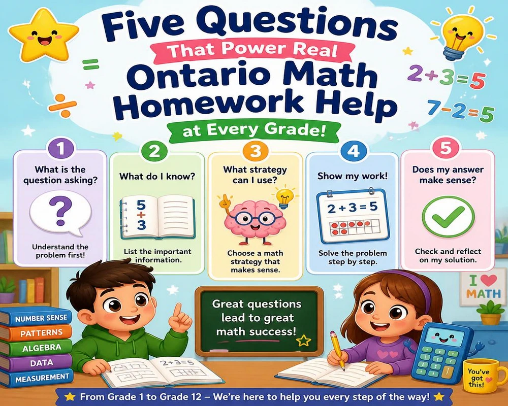 Five Questions That Power Real Ontario Math Homework Help at Every Grade