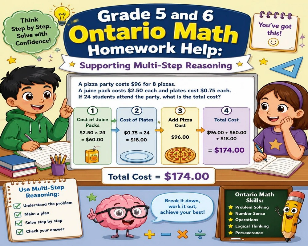 Grade 5 and 6 Ontario Math Homework Help: Supporting Multi-Step Reasoning