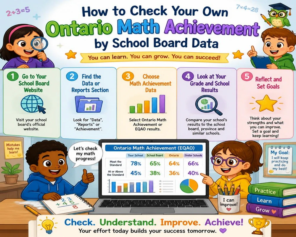 How to Check Your Own Ontario Math Achievement by School Board Data