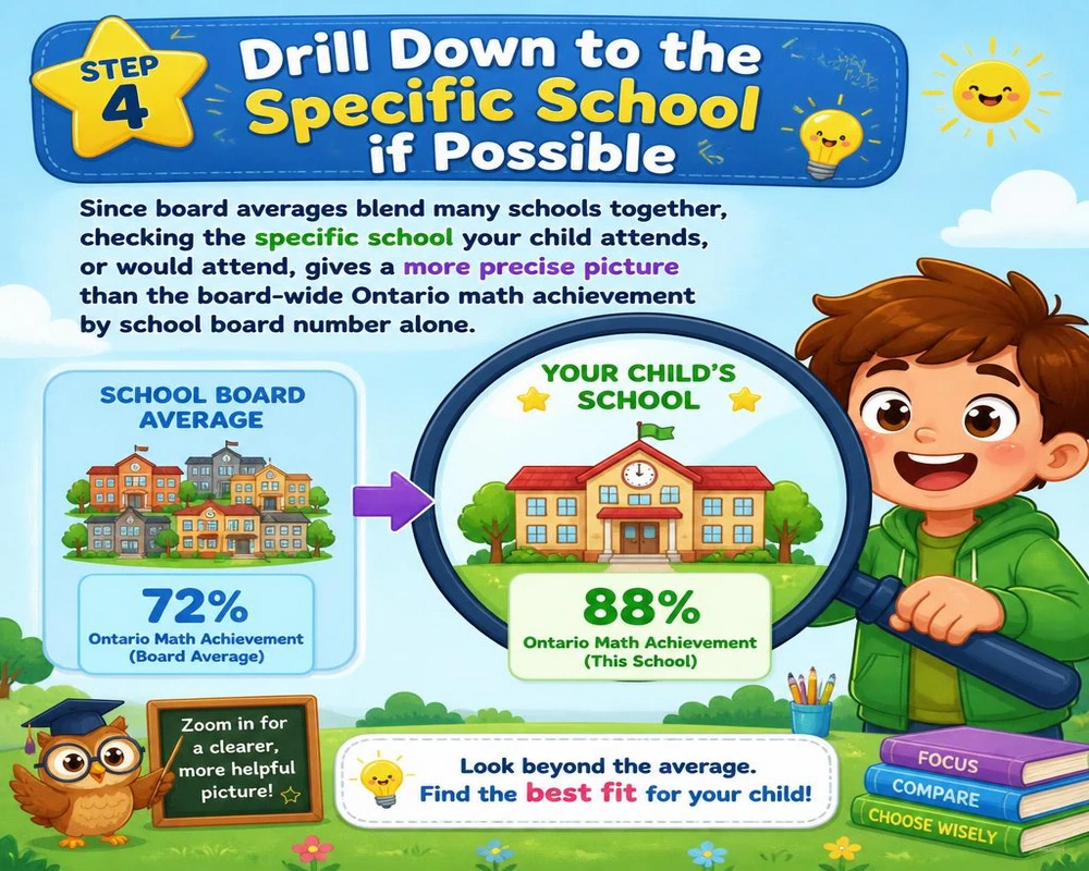 Step 4: Drill Down to the Specific School if Possible