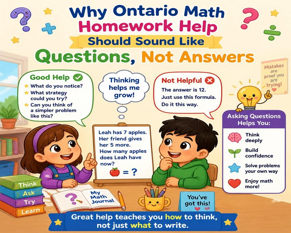 Why Ontario Math Homework Help Should Sound Like Questions, Not Answers