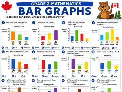 Bar Graphs – Grade 2 math worksheet preview
